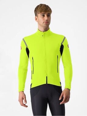 Castelli Perfetto RoS 2 Windstopper Goretex jacket  Fluo yellow Large Cycling